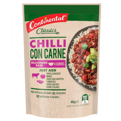 Chilli Con Carne Recipe Base - Continental - 40g