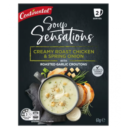 Soup Sensations Creamy Roast Chicken & Spring Onion - Continental - 61g/2 pk