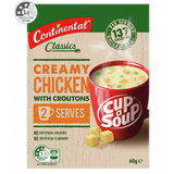 Cup A Soup Creamy Chicken With Croutons - Continental - 60g/ 2 Serves