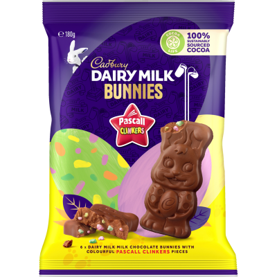 Clinkers Chocolate Easter Bunny Share Pack of 6 - 180g