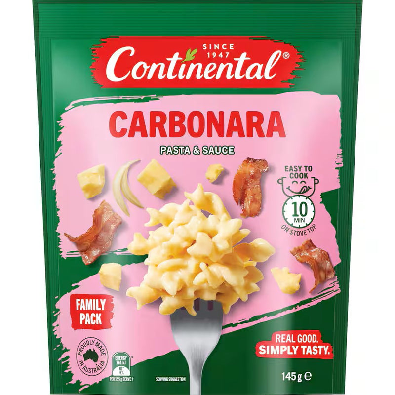 Pasta & Sauce Creamy Carbonara- Continental- 145g