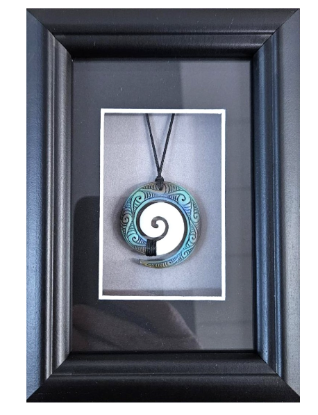 Framed Bone Koru Pendant – Dale Borland