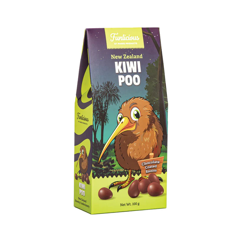 Kiwi Poo Chocolate Coated Raisins - Parrs - 100g
