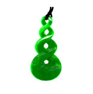 New Zealand Greenstone Triple Twist Pendant - Dale Borland