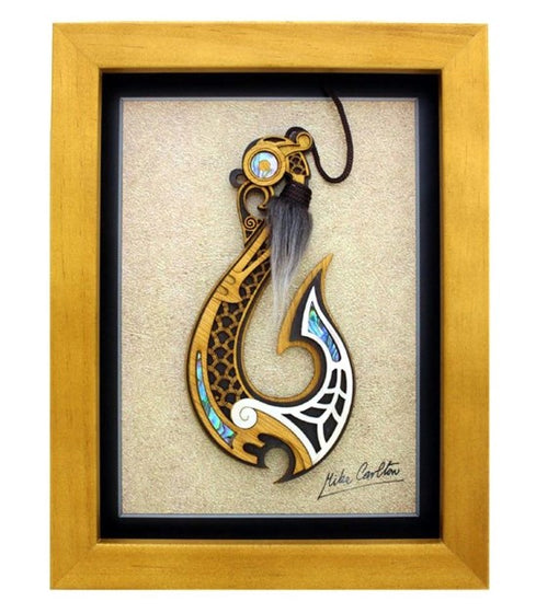 Large Framed Maori Design Art - Te Matau a Maui - Aeon Giftware