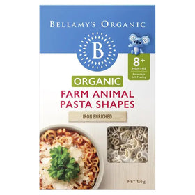 Farm Animal Pasta Shapes 8+Months by Bellamy's Organic - 150g