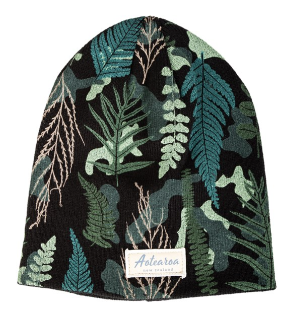 Ferns Camo Beanie - Parrs - Black colour