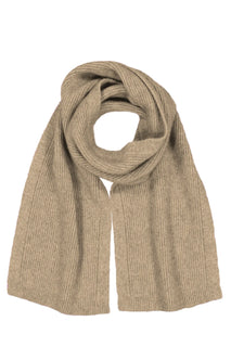 Possum Merino Fine Rib Scarf - McDonald New Zealand