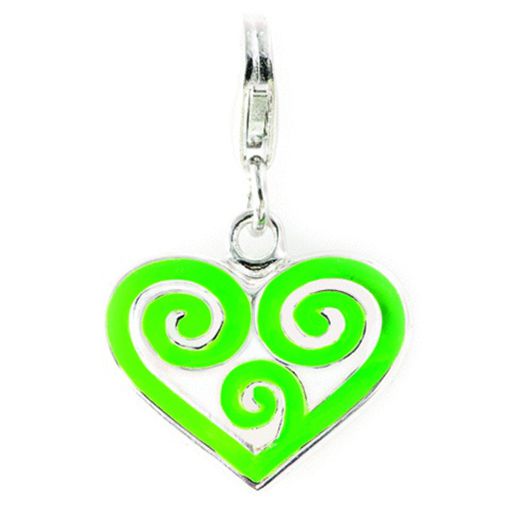 Koru Heart Sterling Silver Charm - ZALA
