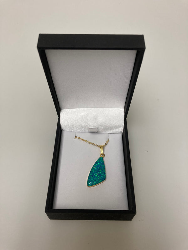 Aurora Opal Pendant boxed