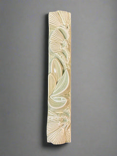 Wall Long Oblong Pohutukawa Flowers Ceramic Art - Bob Steiner