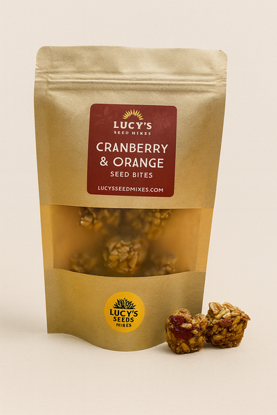Mini Seed Bites - Cranberry & Orange - Plain 72g - Lucy's Seeds N Things
