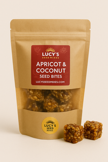 Mini Seed Bites - Apricot & Coconut - Choc 84g - Lucy's Seeds N Things