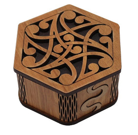 Wooden Hexagonal Box - Koru - Aeon Giftware