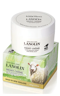 Lanolin Night Creme With Royal Jelly & Manuka Honey - Wild Ferns - 100ml