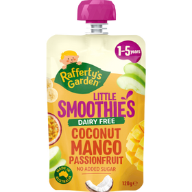 Little Smoothies Coconut Mango Passionfruit 1-5Years [No Added Sugar] by Rafferty's Garden - 120g