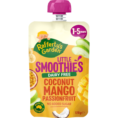 Little Smoothies Coconut Mango Passionfruit 1-5Years [No Added Sugar] by Rafferty's Garden - 120g