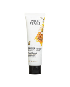 Manuka Honey Facial Scrub 80ml with Apricot Seeds - Wild Ferns
