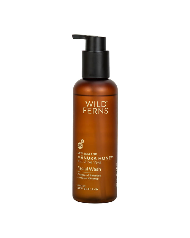 Manuka Honey Facial Wash 180ml - with Aloe Vera - Wild Ferns