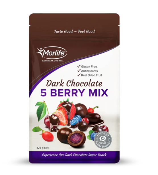 Chocolate Coated Five Berry Mix - Morlife - 125g