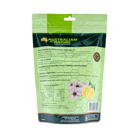 Manuka Honey Candy 12+ [MGO400] with Lemon & Ginger - Australian By Nature - 60 Candies/pack