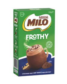 Milo Hot Chocolate Frothy [Pack of 8] by Nestle  - 136g