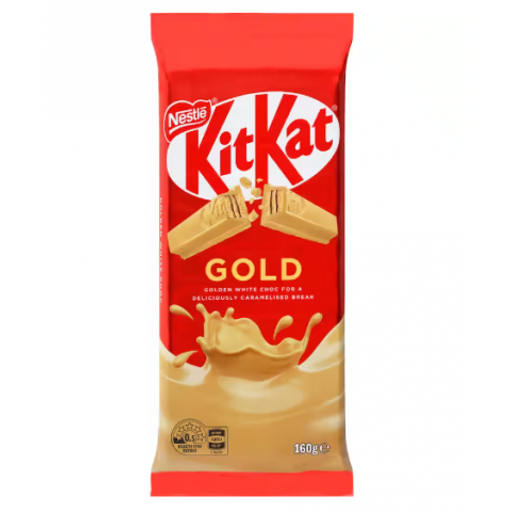 KitKat Gold Caramelised White Chocolate Block - Nestle - 160g