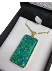 Aurora Opal  Pendant gold boxed