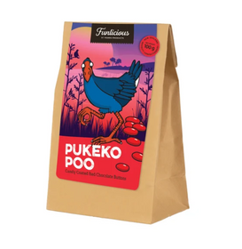 Pukeko Poo Candy Coated Red Chocolate Buttons - Parrs - 100g