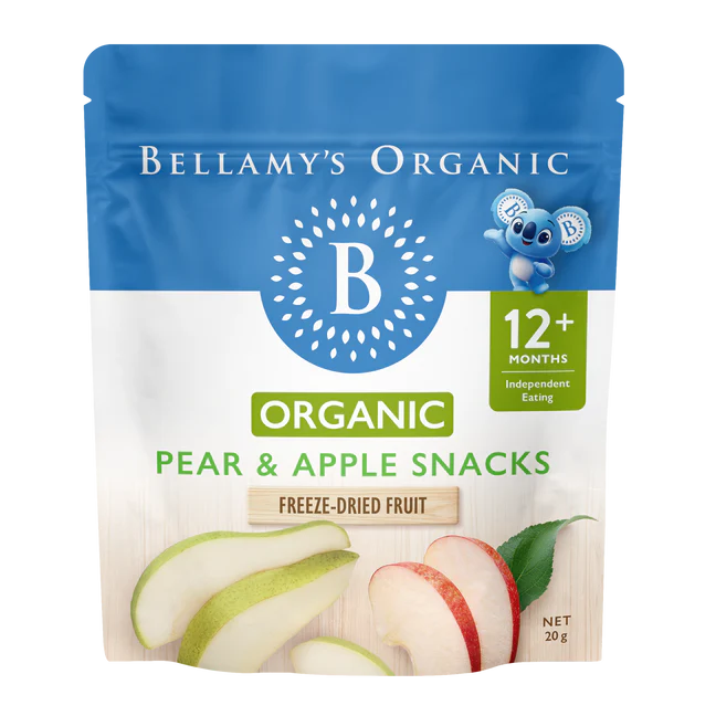 Pear & Apple Snacks 12+Months by Bellamy's Organic - 20g