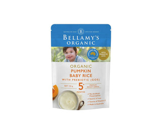 Pumpkin Baby Rice With Prebiotic [GOS] 5+Months by Bellamy's Organic - 125g