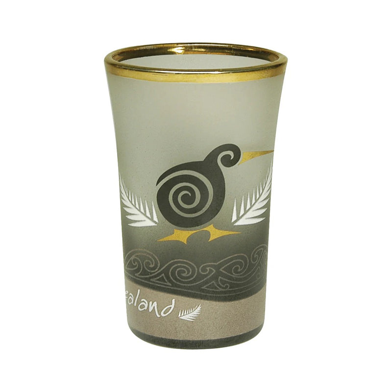 Shot Glass Med Kiwi & Koru - Parrs