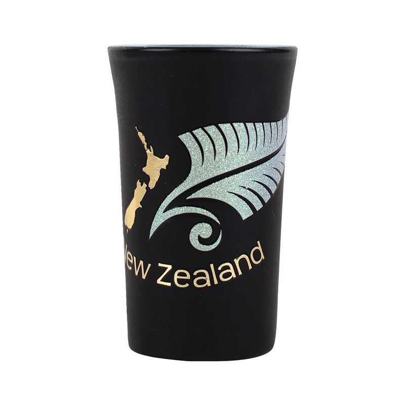 Shot Glass Map & Fern Black - Parrs