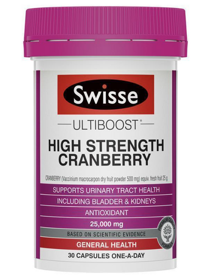 Ultiboost High Strength Cranberry 25000mg - Swisse - 30 capsules