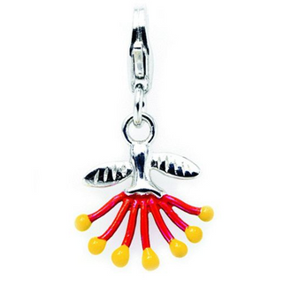 Pohutukawa Sterling Silver Charm - ZALA