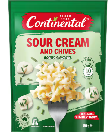 Pasta & Sauce Sour Cream & Chives - Continental - 80g