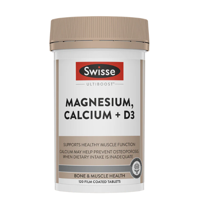 Ultiboost Magnesium, Calcium + D3 by Swisse - 120 tablets