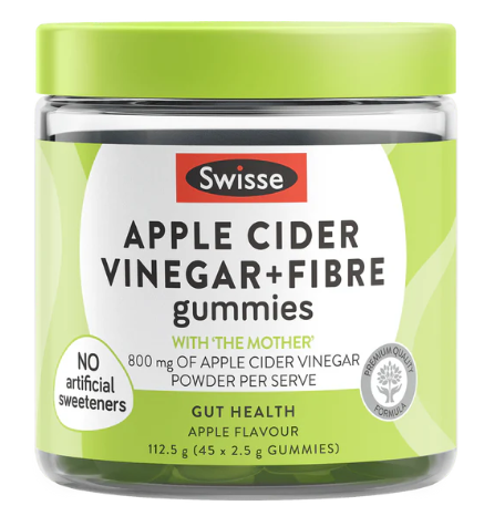 Apple Cider Vinegar + Fibre Gummies by Swisse - 45 gummies
