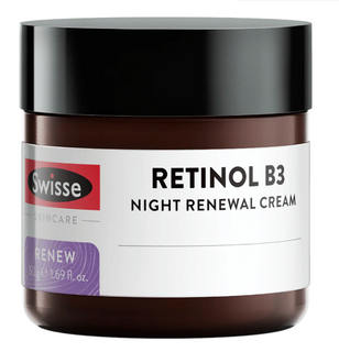 Skincare Retinol B3 Night Renewal Cream by Swisse - 50g