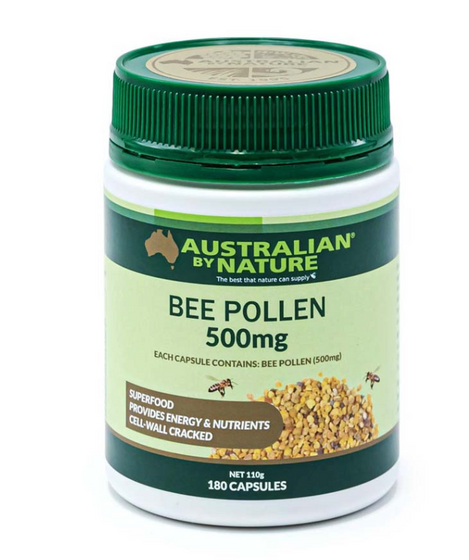 Bee Pollen 500mg - Australian by Nature - 180 capsules