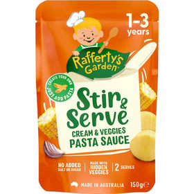 Stir & Serve Cream & Veggies Pasta Sauce 1-3 Years by Rafferty's Garden - 150g
