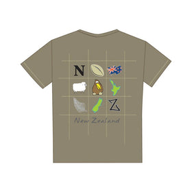 Icons of NZ Khaki T-Shirt - Parrs