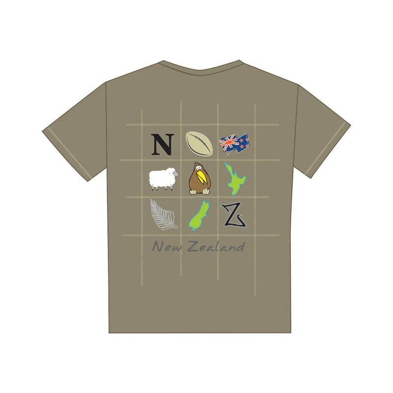 Icons of NZ Khaki T-Shirt - Parrs