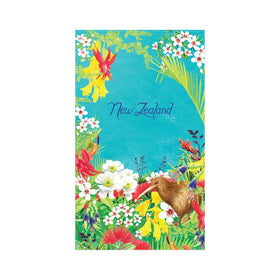 Tea Towel - Kiwi Flower Blue - Parrs