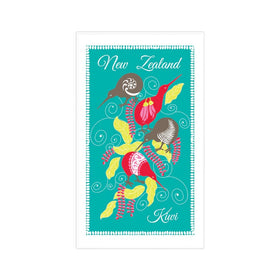 Tea Towel - Kiwi & Leaves - Parrs
