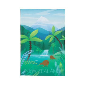 Tea Towel NZ Scene Kiwi - Parrs