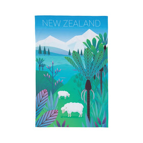 Tea Towel NZ Scene Sheep - Parrs