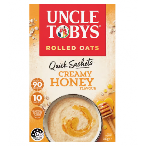 Oats Quick Sachets Creamy Honey - Uncle Tobys - 350g