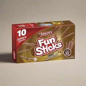 Fun Sticks Choc  Snack Pack of 10 by Arnott's - 180g