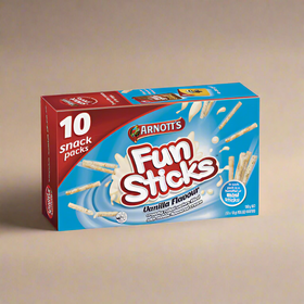 Fun Sticks Vanilla Snack Pack 10 by Arnott's - 180g